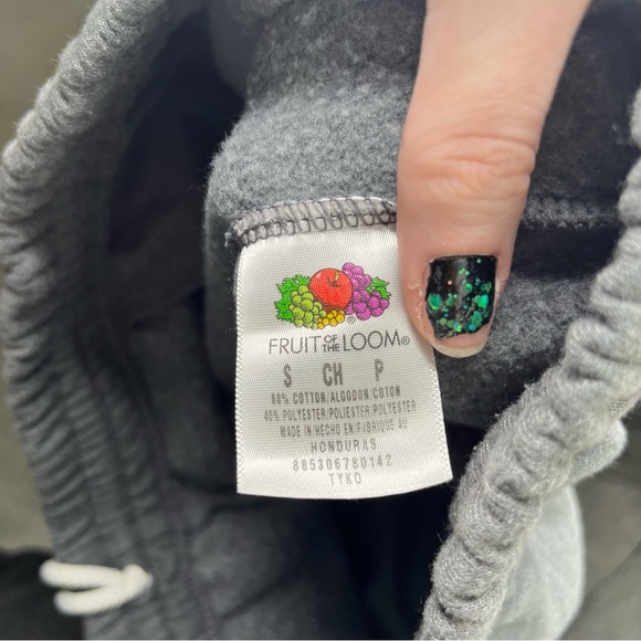 Fruit of the Loom Painted Grey Sweatpants, Men’s Small - Picture 6 of 6